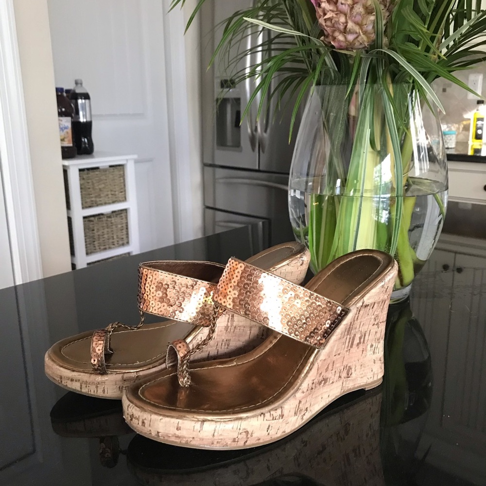 Pierre Dumas Copper Espadrilles Size 7-1/2